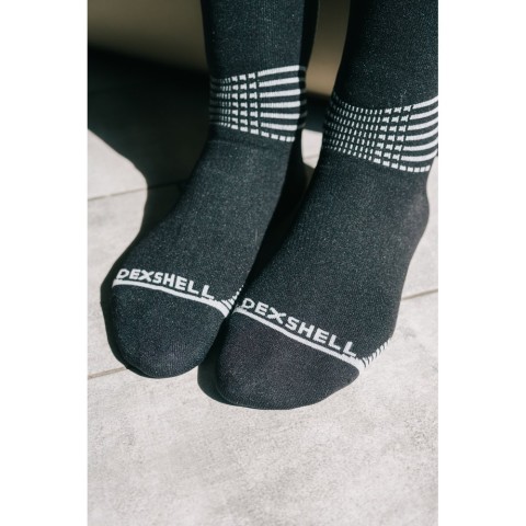 Водонепроникні шкарпетки Dexshell Longlite Socks 2.0, сірі полоски, розмір M (39-42)
