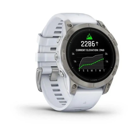 Смарт-часы Garmin epix Pro Gen 2 Sapphire Edition (47мм) титановые с ремешком цвета белого камня