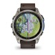 Авіаційний годинник Garmin D2 Mach 2 Titanium 47мм з Oxford Brown із коричневим шкіряним ремінцем 010-02904-31