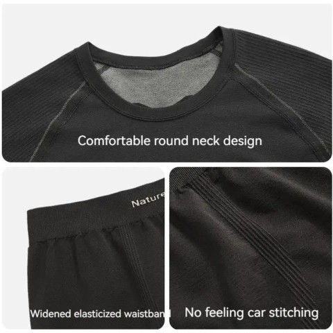 Комплект термобілизни чоловічої Naturehike CYY2342GC010, демісезон, розмір XL, графіт