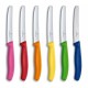 Набір кухонний Victorinox SwissClassic Tomato&Sausage Set 6 ножів лезо 11см хвил. з кольор. ручкою у подар.упак.