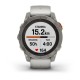 Смарт-годинник Garmin fenix 7 Pro Sapphire Solar Edition титановий з туманно-сірим/темно-помаранчевим ремінцем