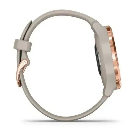 Смарт-годинник Garmin vivomove 3S з рожево-золотистим безелем та світло-пісочним ремінцем