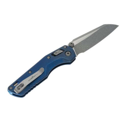 Ніж Microtech MSI Mini Ram-Lok Marfione Select Apoc Fluted Antique blue anodized Ti