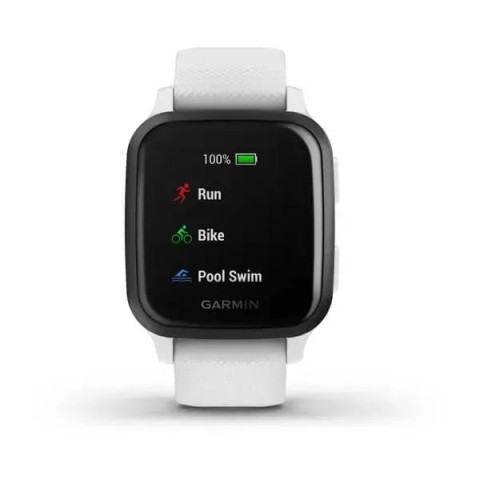 Смарт-часы Garmin Venu Sq Music Editionс белые с грифельным безелем