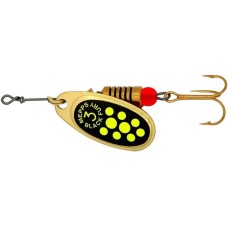 Блесна Mepps Black Fury №3 6.5g Gold Chartreuse Dots