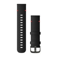 Быстросменные ремешки Garmin из кожи (22 мм) черные с фурнитурой грифельного цвета