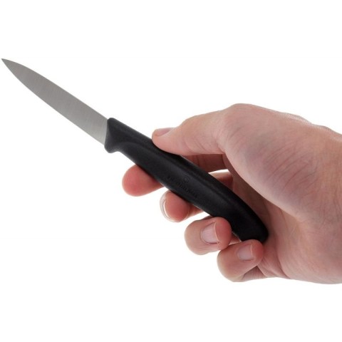 Кухонний ніж Victorinox SwissClassic Paring лезо 8см з чорн. ручкою 2шт (блістер)