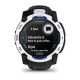 Смарт-годинник Garmin Instinct 3 (50 мм) Solar білий камінь/чорний/синя блискавка
