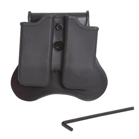 Подсумок Cytac для двух двурядных магазинов Beretta 92, SW MP, Taurus PT92, CZ P-07, P-09 ц:black