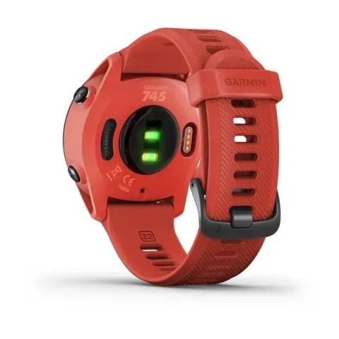 Смарт-часы Garmin Forerunner 745 с красным ремешком
