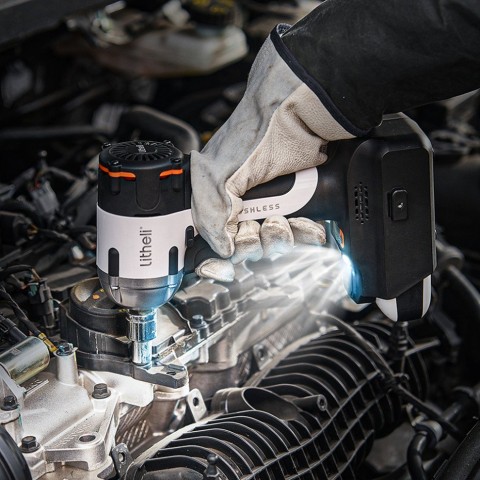 Акумуляторний ударний гайковерт Litheli безщітковий, живлення від павербанку (УМБ Litheli Power Bank 12500 mAh, 45 W, 2А в комплекті)