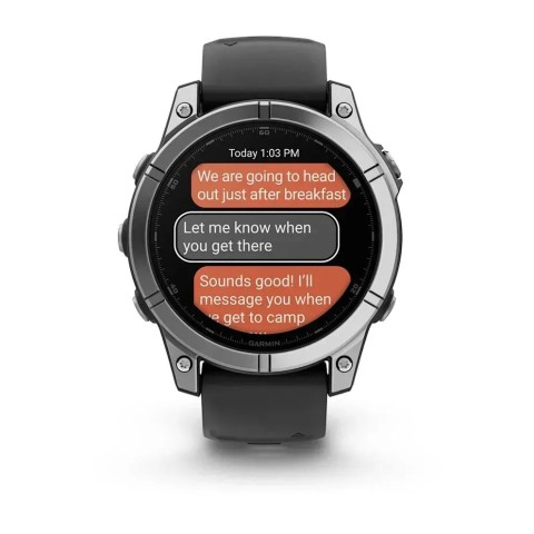 Смарт-годинник Garmin fenix E (47 мм) нержавіюча сталь/чорний