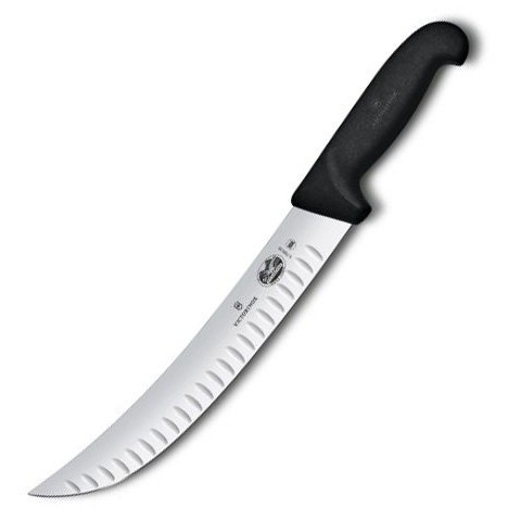 Кухонний ніж Victorinox Fibrox Butcher лезо 25см ріфл. з чорн. ручкою