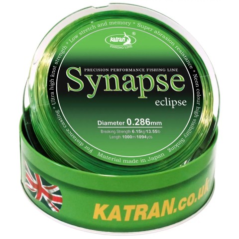 Леска Katran Synapse Eclipse 1000m (neon-black) 0.286mm 13.55lb