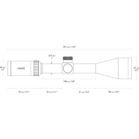 Прицел Hawke Vantage IR 4-12х50 сетка Subsonic 22Lr подсветка 1