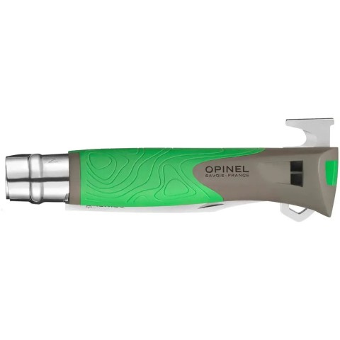 Нож Opinel №12 Explore, w/ Tick Remover ц:green