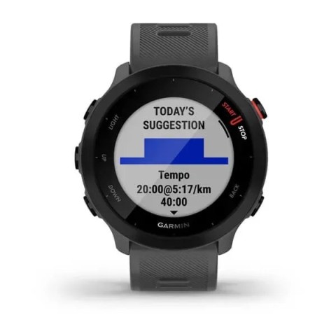 Смарт-годинник Garmin Forerunner 55 з сірим ремінцем