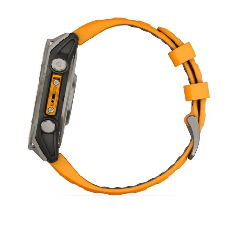 Смарт-годинник Garmin fenix 8 AMOLED (47 мм) Sapphire титан помаранчевий/графіт
