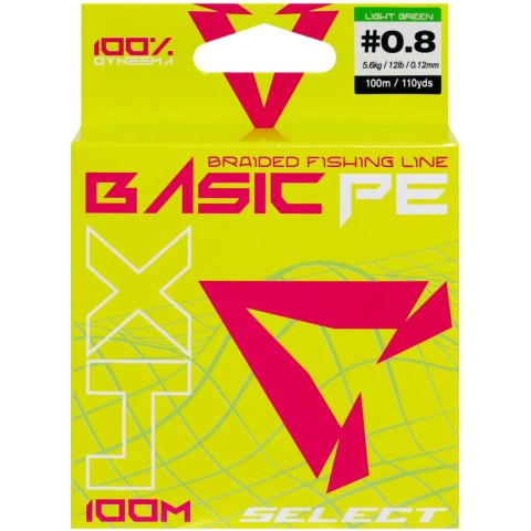 Шнур Select Basic PE Light Green 100m #0.8/0.12mm 12lb/5.6kg