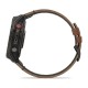 Смарт-часы Garmin fenix 8 Pro AMOLED (51 мм) Sapphire карбоново-серый DLC титан с каштановым кожаным ремешком