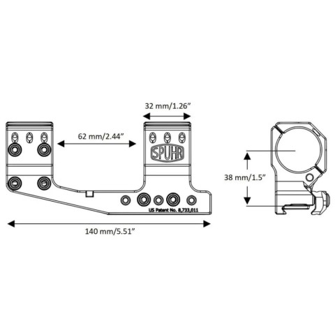 Моноблок Spuhr SP-3022C Gen3, Ø30, H38mm/1,5