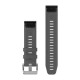 Ремешки для смарт-часов Garmin QuickFit 22 силиконовые, серые (из 3 частей, для дайвинга)