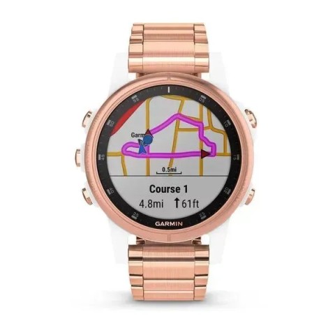 Смарт-годинник Garmin fenix 5S Plus Sapphire з металевим рожево-золотистим браслетом