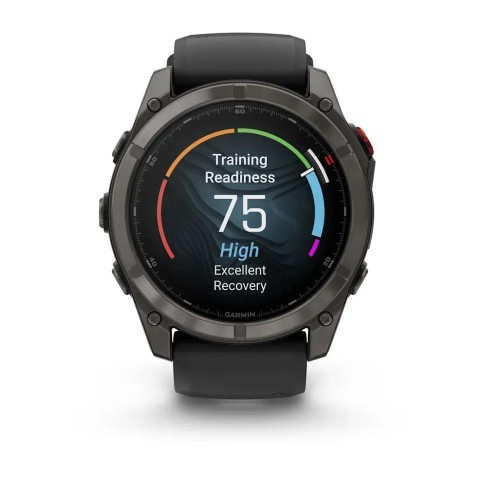 Смарт-годинник Garmin fenix 8 Pro AMOLED (51 мм) Sapphire карбоново-сірий DLC титан чорний/гравійно-сірий