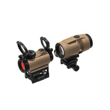 Комплект Sig Optics колiматор ROMEO-MSR 2 MOA та магнiфер JULIET3-MICRO 3X22MM  FDE