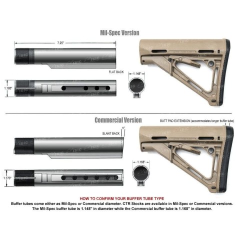 Приклад Magpul CTR Carbine Stock (Mil-Spec) - черный