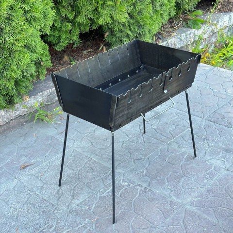 Переносний дворівневий Мангал-валіза на 8 шампурів 2мм