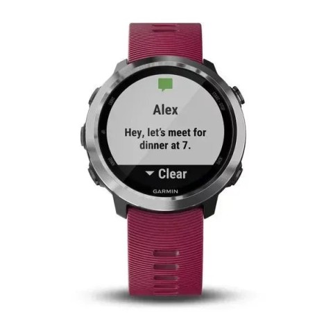 Смарт-годинник Garmin Forerunner 645 Music з вишневим ремінцем
