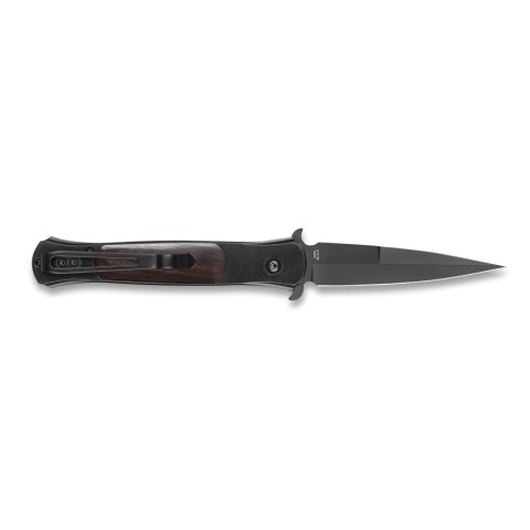 Ніж складаний туристичний Ganzo G707В (8.5 см) 440C / сталь з деревом чорний