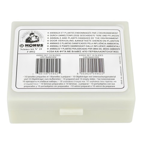 Набір мікропрепаратів KONUS Тварини і рослини з пошкодженнями (10 шт.)