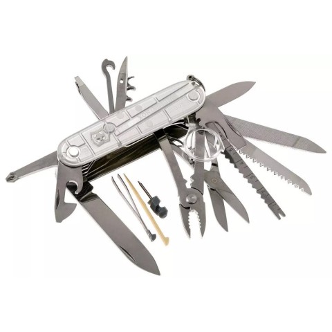 Ніж Victorinox Swisschamp 91мм,31функ,срібл.прозор