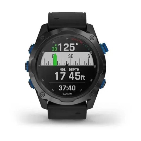 Смарт-годинник Garmin Descent Mk2i титановий сірий DLC з чорним ремінцем