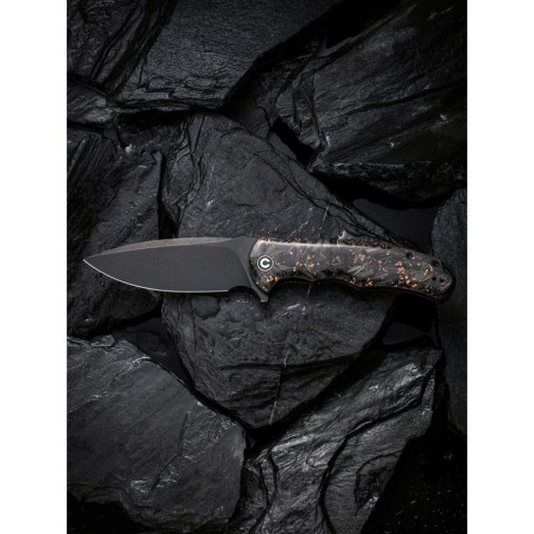 Ніж складаний туристичний Civivi Praxis, (9.5 см) 9Cr18MoV / Carbon Fiber & Resin
