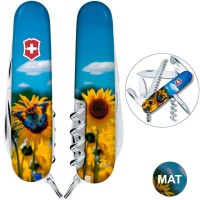 Ніж Victorinox Camper Ukraine 91мм,13функ ,Соняшники та метелик