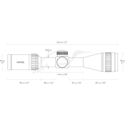 Прицел оптический Hawke Airmax 3-9х40 c сеткой AMX
