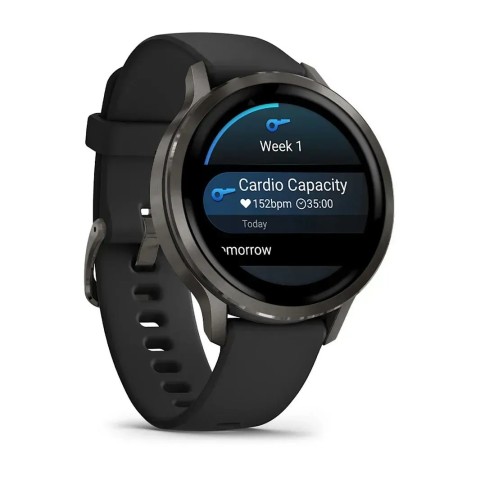 Смарт-часы Garmin Venu 4 (41 мм) сланцевый с черным силиконовым ремешком
