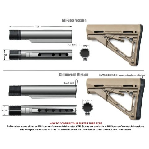 Приклад Magpul ACS-L Carbine Stock для AR15 (Mil-Spec)