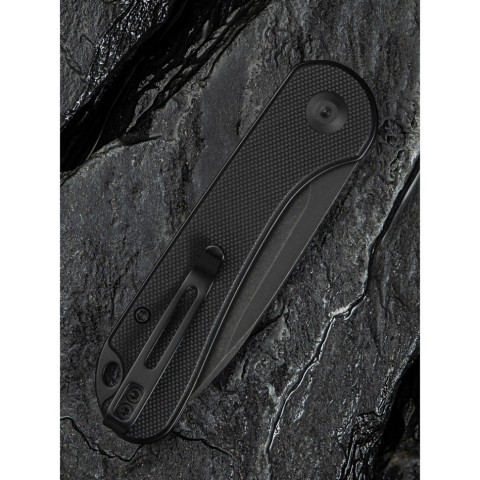 Ніж складаний кишеньковий Civivi Elementum Slip Joint, (7.5 см) 14C28N / G10 чорний