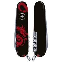 Ніж Victorinox Spartan Zodiac 91мм,12функ,чорн ,Червоний дракон