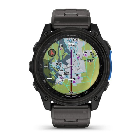 Авіаційний годинник Garmin D2 Mach 2 51мм Carbon Gray DLC Titanium із вентильованим титановим браслетом 010-02905-31