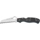 Ніж Spyderco Rescue 3, Thin Blue Line, серрейтор black