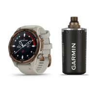 Смарт-годинник Garmin Descent Mk3i (43 мм) бронзовий PVD титановий із силіконовим ремінцем кольору французький сірий і Descent T