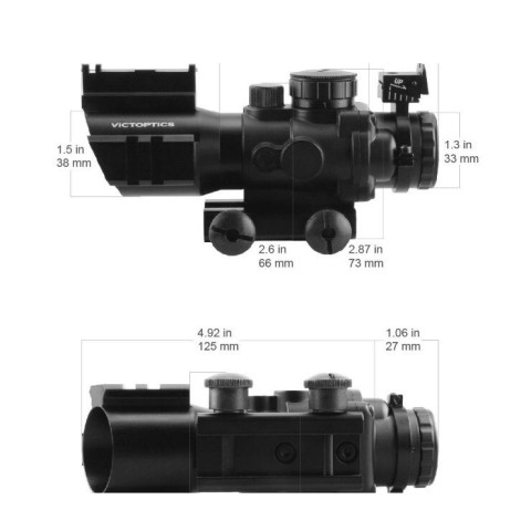 Прицел оптический Vector Optics C1 4x32 Red, Green, Blue Chevron