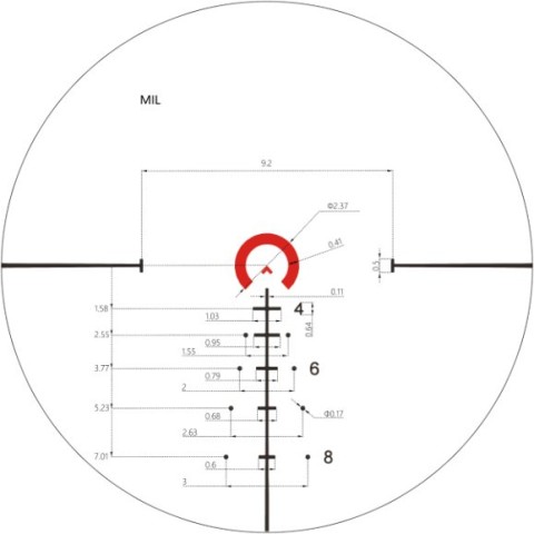 Приціл оптичний XD Precision Black-C.Q.B, 1-6x24 IR, BDC, F1