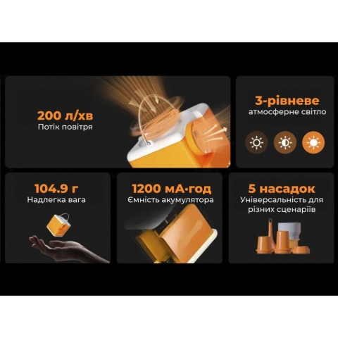 Насос кемпінговий Vollyc Ezy Pump by Flextail, помаранчевий